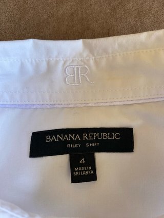 Camisa Blanca Algodón/Elastano Banana Republic