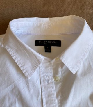 Camisa Blanca Algodón/Elastano Banana Republic