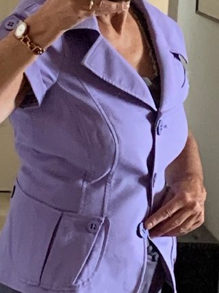 Giacca Luisa Spagnoli Viola Manica Corta
