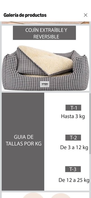 Cama para perro vichy