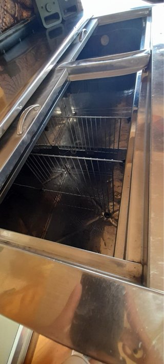 Nevera horizontal vintage FRIGER Acero Inox