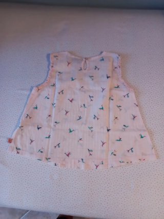 Canottiera bambina fantasia uccellini