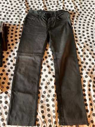 Pantalones vaqueros Lacoste azules y beige