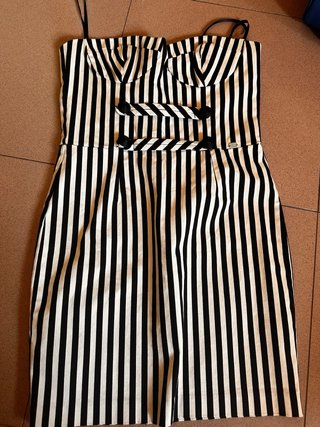 Vestido de fiesta a rayas