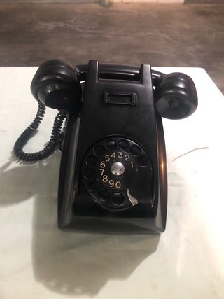 Telefono a disco nero