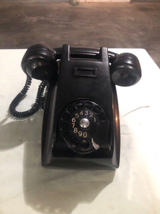 Telefono a disco nero
