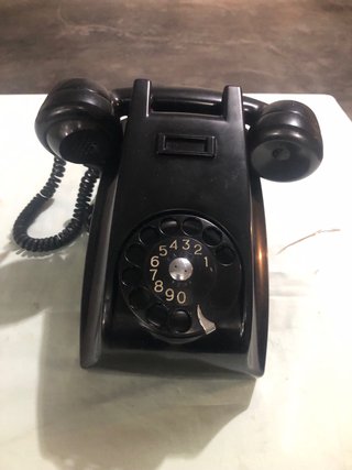 Telefono a disco nero