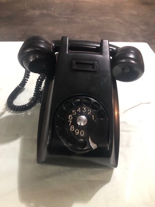 Telefono a disco nero