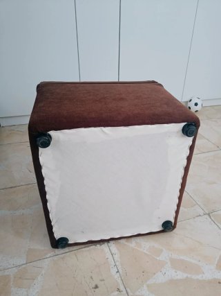 2 Reposapiés de Tela Marrón