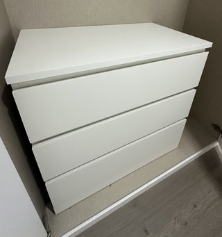 Cómoda Ikea MALM 3 cajones 80x78cm Blanca