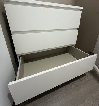 Cómoda Ikea MALM 3 cajones 80x78cm Blanca