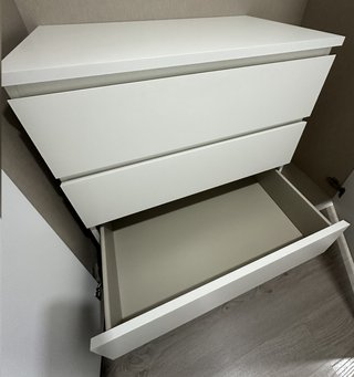Cómoda Ikea MALM 3 cajones 80x78cm Blanca
