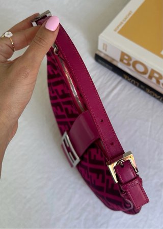 Borsa Fendi Croissant Rosa