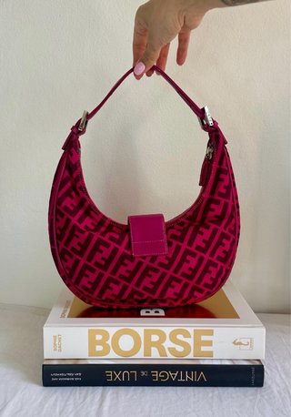 Borsa Fendi Croissant Rosa