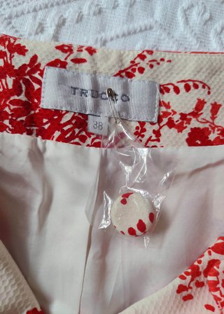 Chaqueta roja de flores de Trucco, 36 38 S