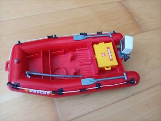 Lancha rescate Playmobil con buzo y accesorios