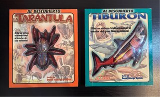Libro sobre tarántula y tiburón