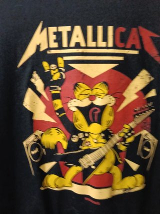 Camiseta FRIKI Garfield Metallica Talla M