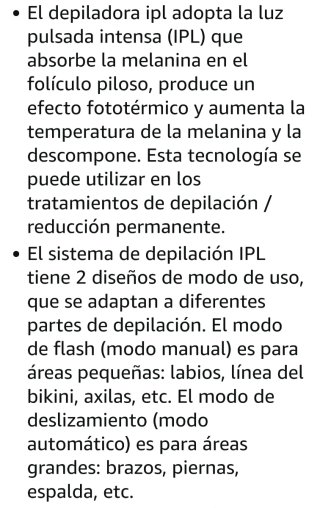Depiladora Láser IPL + Gafas + Manual