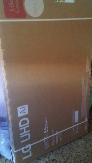 TV LG UHD 65 4K UA75 sin abrir