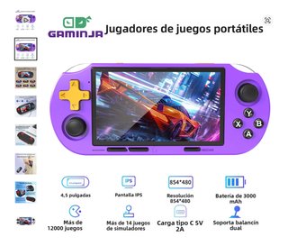 Consola Portátil GAMINJA ANS16 Retro Blanca