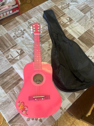 Guitarra Infantil Rosa con Funda