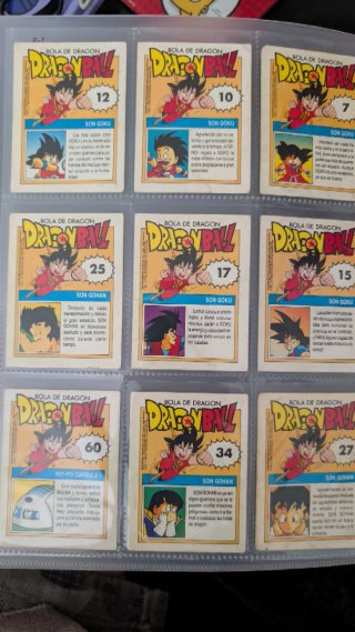 Lote Cartas Dragon Ball 1989