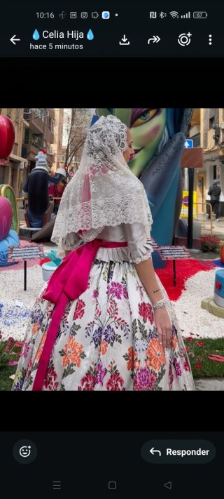 Traje de Fallera Multicolor