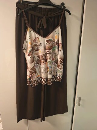 Conjunto verano pantalón y top estampado