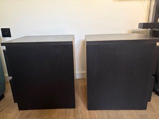 Mesitas de noche Ikea negro/marron