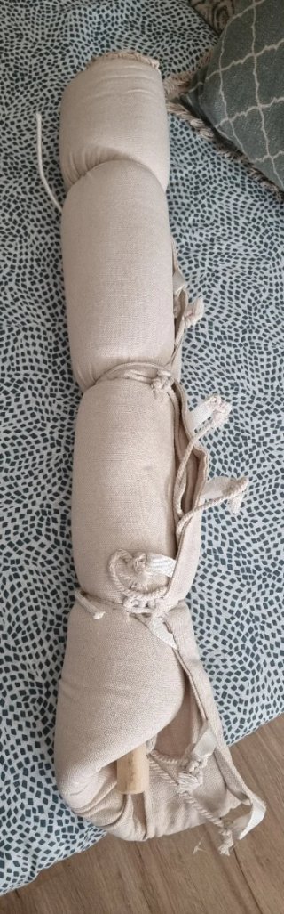 Hamaca colgante de algodón y madera
