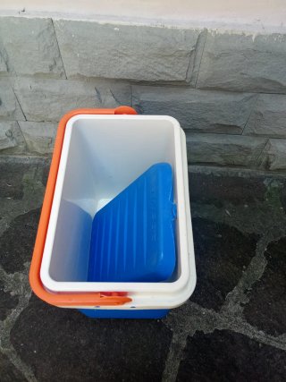 Borsa frigo blu e arancione