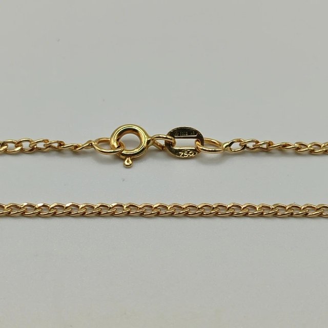 00639 CADENA BARBADA DE ORO DE 18K -50CM