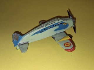 Avión de hojalata antiguo años 40