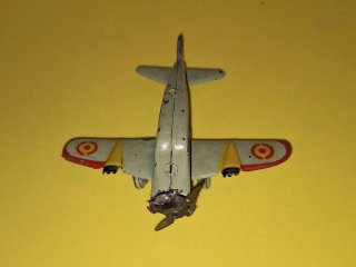 Avión de hojalata antiguo años 40