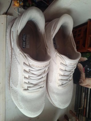Zapatillas Skechers Mujer Talla 38 Blancas Doradas