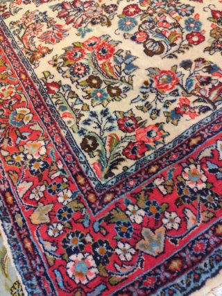 Tappeto Persiano Saruk Beige/Rosso