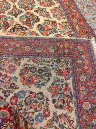 Tappeto Persiano Saruk Beige/Rosso