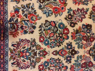 Tappeto Persiano Saruk Beige/Rosso