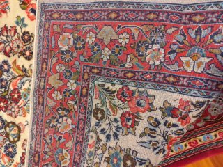 Tappeto Persiano Saruk Beige/Rosso
