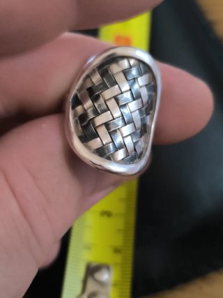 Anillo Plata 925 Diseño Trenzado