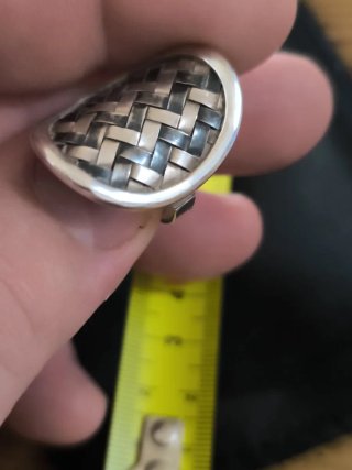 Anillo Plata 925 Diseño Trenzado