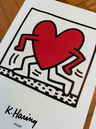 2 Poster Keith Haring Heart & Love