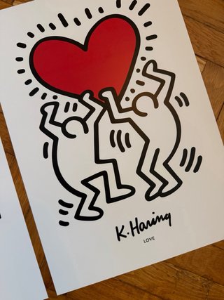2 Poster Keith Haring Heart & Love