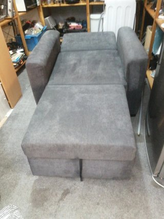 Sofá cama individual gris