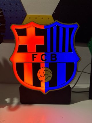 Lámpara LED Escudo FC Barcelona con base 5v tipo C