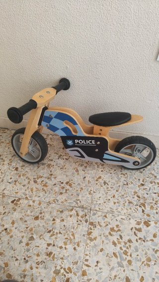 Bici de madera Policía infantil