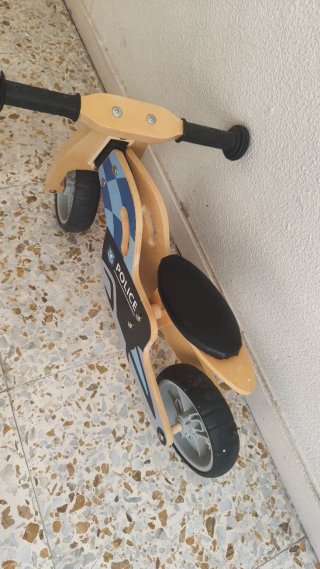 Bici de madera Policía infantil