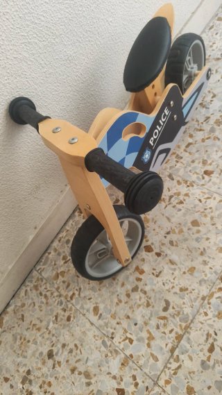Bici de madera Policía infantil