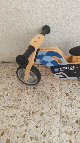 Bici de madera Policía infantil